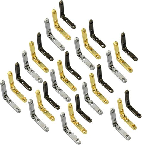 90 Degree Folding Hinges for Wine Box Wooden Chest Case Cabinet Furniture Small Hinge 30 * 6mm 10Pcs(Silver) in Saudi Arabia