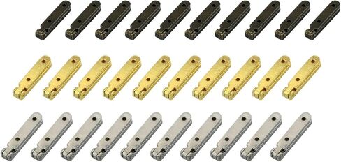 90 Degree Folding Hinges for Wine Box Wooden Chest Case Cabinet Furniture Small Hinge 30 * 6mm 10Pcs(Silver) in Saudi Arabia