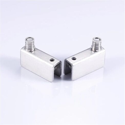 Glass Pivot Hinge Rotation Axis Stainless Steel Wine Cabinet Door for 6-8mm Clamps Hinges 1/2/4Pcs(2pcs) in Kuwait