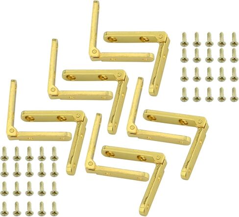 مفصلات قابلة للطي 90 درجة لصندوق النبيذ صندوق خشبي خزانة أثاث مفصل صغير 30 * 6 مم 10 قطع (فضي) in Kuwait