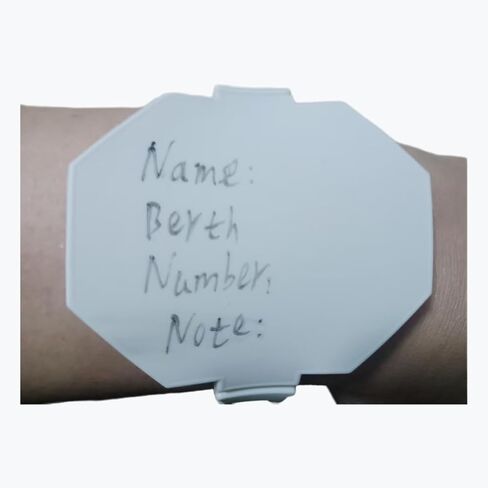 Patient Wrist Strap Nurse Must Haves for Work Erasable Wrist Strap Reusable Silicone Memo Notepad (grey) in Kuwait