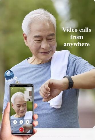 Medical Life Alert Bracelet for Senior Women and Men - Wearable Adult Fall Detection, GPS Tracker Watch, and Emergency Call Button for Alzheimer Patients - Personal Elderly Assistance Systems for Home in Saudi Arabia