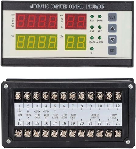 XM-18ZH Digital Incubator Controller for Hatching Eggs – Fahrenheit Display with 7-Way Output, Temp/Humidity Sensors, Built-in Alarm , Adjustable Egg Turning(110-220V) in Kuwait