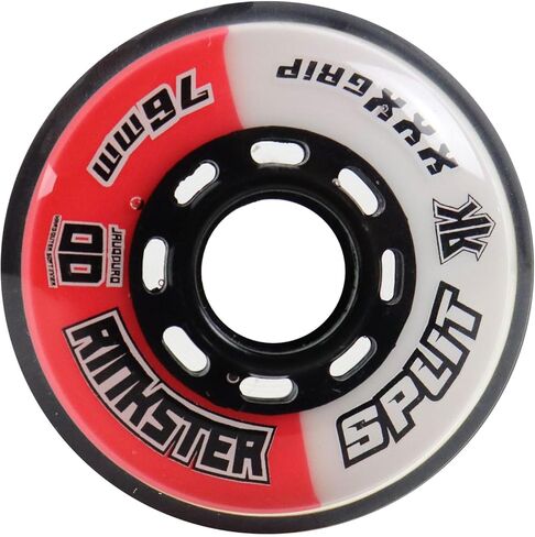 عجلات هوكي رينك رات رولر سبليت 76 ملم XXX Grip أحمر/أبيض (مفرد) in Kuwait