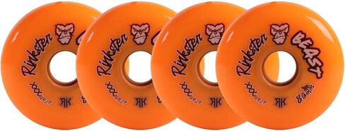 عجلات هوكي رينك رات رولر بيست 80 ملم XXX جريب برتقالي، 4 عبوات in Kuwait