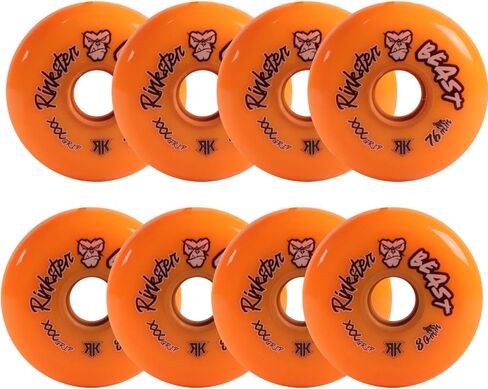 عجلات الهوكي رينك رات رولر بيست 76 ملم / 80 ملم هيلو XXX جريب برتقالي 8 عبوات in Kuwait