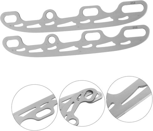 Totority Stainless Steel Roller Skate Blades Replaceable Skating Parts Compact Lightweight for Hockey and Roller Skating Silver in Kuwait