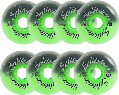 عجلات الهوكي رينك رات رولر سبلستر 80 ملم XXX Grip أسود/أخضر 8 عبوات in Kuwait