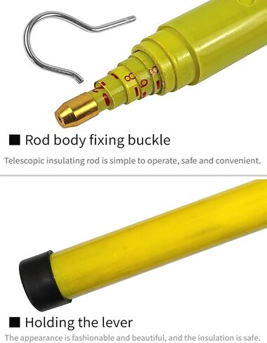 Lightweight Non-Conductive Height Measuring Rod for Electricians - 59ft (1800cm) Epoxy Resin Stick with Hook & Portable Bag - Ideal for Power Line Measurement,1800cm/59ft in Saudi Arabia