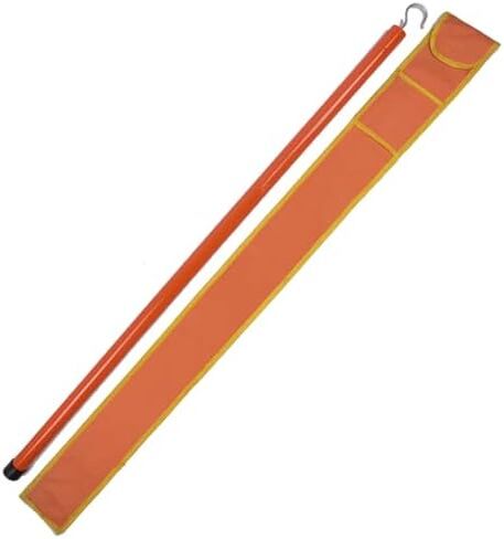 Retractable Measuring Rod - 6-18M (19.7ft) Direct Read Grading Stick, Durable Orange Epoxy Resin for Accurate Site Surveying & Measurement Tools,Orange,800cm/26.2ft in Saudi Arabia