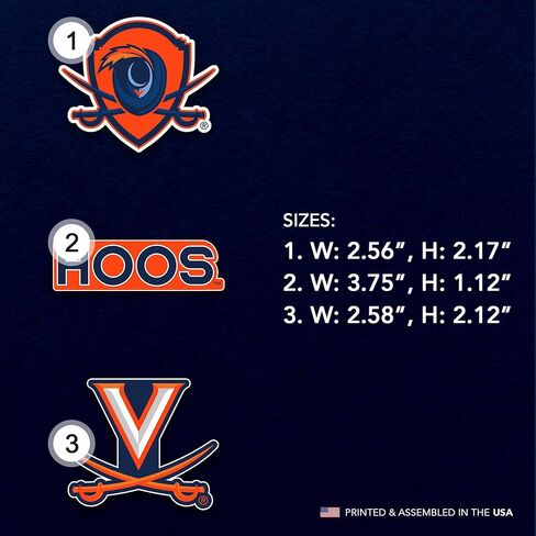 Desert Cactus University of Virginia Acrylic Magnet 3 Pack UVA Cavaliers Decorative Design Officially Licensed (Magnet Set A) in Saudi Arabia