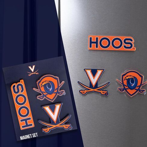 Desert Cactus University of Virginia Acrylic Magnet 3 Pack UVA Cavaliers Decorative Design Officially Licensed (Magnet Set A) in Saudi Arabia