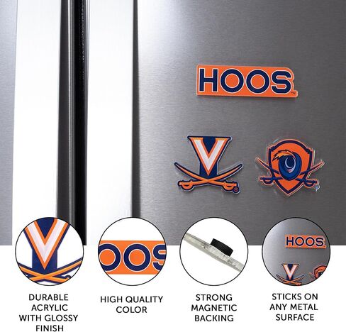 Desert Cactus University of Virginia Acrylic Magnet 3 Pack UVA Cavaliers Decorative Design Officially Licensed (Magnet Set A) in Saudi Arabia