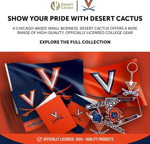 Desert Cactus University of Virginia Acrylic Magnet 3 Pack UVA Cavaliers Decorative Design Officially Licensed (Magnet Set A) in Saudi Arabia