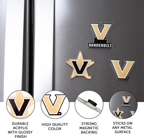 Desert Cactus Vanderbilt University Acrylic Magnet 3 Pack Vandy Commodores Decorative Design Officially Licensed (Magnet Set A) in Saudi Arabia
