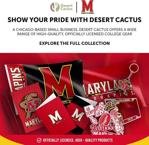 مغناطيس أكريليك من جامعة صبار الصحراء ميريلاند، 3 عبوات من تصميم زخرفي UMD Terrapins مرخص رسميًا (مجموعة المغناطيس A) in Saudi Arabia