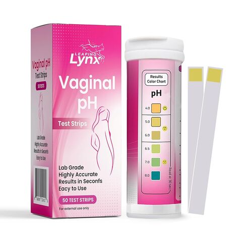 Vaginal pH Test Strips for Women – 50 Count | BV, Yeast & UTI Risk Screening | pH Range 4.0-8.0 | Easy Home Feminine Care Balance Check | Leaping Lynx in Kuwait