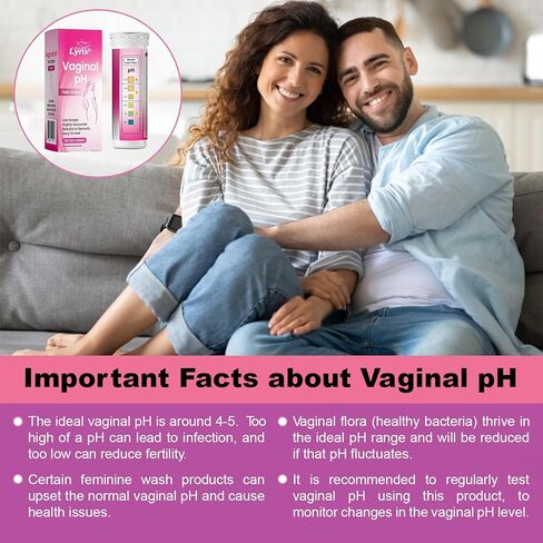 Vaginal pH Test Strips for Women – 50 Count | BV, Yeast & UTI Risk Screening | pH Range 4.0-8.0 | Easy Home Feminine Care Balance Check | Leaping Lynx in Kuwait