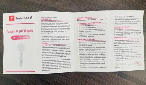 Vaginal pH Test Strips, Feminine Health Vaginal pH Test Strips Kits for Bacterial Vaginitis, Trichomonas Vaginitis, Individual Aluminum Foil Wrapped (4-Packs)- Genuine Sole Seller (haohui-bio) in Kuwait