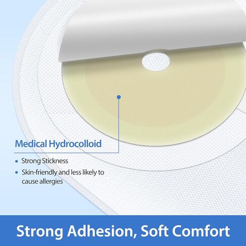 30 عبوة من أكياس فغرة القولون، حقيبة فغرة من قطعة واحدة مع إغلاق قوي بخطاف وحلقة، وأكياس فغرة القولون قابلة للتصريف للعناية بالفغر اللفائفي، بيضاء، مقطوعة لتناسب، 65 مم كحد أقصى in Kuwait