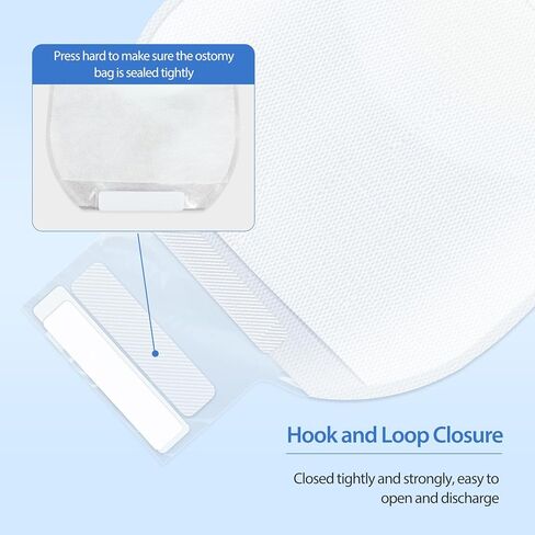 30 عبوة من أكياس فغرة القولون، حقيبة فغرة من قطعة واحدة مع إغلاق قوي بخطاف وحلقة، وأكياس فغرة القولون قابلة للتصريف للعناية بالفغر اللفائفي، بيضاء، مقطوعة لتناسب، 65 مم كحد أقصى in Kuwait