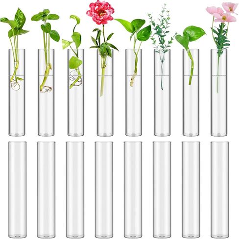 8 أنابيب زجاجية لمحطات تكاثر النباتات، أنابيب اختبار زجاجية شفافة، ملحقات مزارعين متدرجة للمنزل والمكتب، شماعات النباتات، مزهريات الزهور، ديكور الحائط، القطع المائية، المزهريات الشفافة in Kuwait