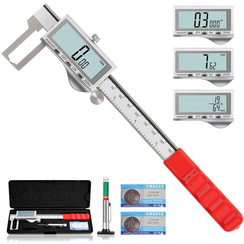 HARDELL Digital Caliper, Disc Brake Rotor Micrometer- F/MM/in, Brake Measuring Tool with Caliper, Large LCD Screen, 6" Stainless Steel Vernier Caliper for Disc Brake, Tread Depth Gauge & Storage Case in Saudi Arabia