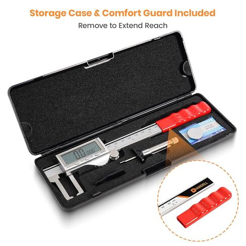 HARDELL Digital Caliper, Disc Brake Rotor Micrometer- F/MM/in, Brake Measuring Tool with Caliper, Large LCD Screen, 6" Stainless Steel Vernier Caliper for Disc Brake, Tread Depth Gauge & Storage Case in Saudi Arabia