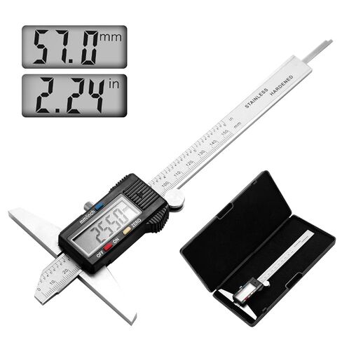 الفرجار العمق الرقمي مقياس العمق الإلكتروني قاعدة عمق الفرجار لقياس العمق الدقيق واستخدام ذاتي الصنع 0-150 مللي متر 0.01 مللي متر in Kuwait