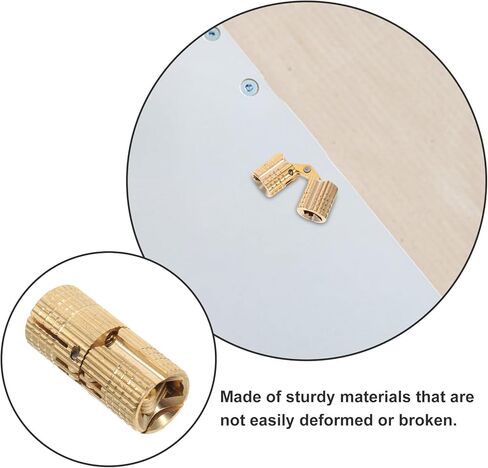 مفصلات نحاسية غير مرئية 12 مم لأثاث خزانة الأبواب الخشبية، مفصلات أبواب مخفية مع آلية طي متقاطعة، مناسبة لمشاريع DIY وتركيب البوابة in Kuwait