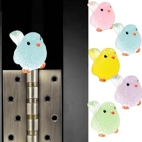 Hinge Heads Decorative Topper Set 5PCS, Home Decoration,Magnetic Hinge Head Toppers Door Hinge, Cute Mini Creative Colorful Luminous Bird in Saudi Arabia