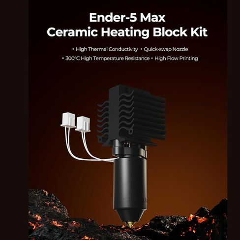 Ender 5 Max Extruder Ender 5 Max Hotend Upgrade Ender 5 Max Hotend Assembly, Ender 5 Max Ceramic Heating Block Kit, High Flow Printing, High Temperature Resistance, Quick Swap,(300℃) in Kuwait