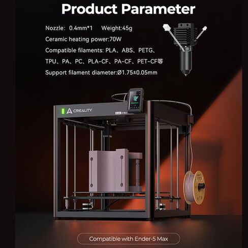 Ender 5 Max Extruder Ender 5 Max Hotend Upgrade Ender 5 Max Hotend Assembly, Ender 5 Max Ceramic Heating Block Kit, High Flow Printing, High Temperature Resistance, Quick Swap,(300℃) in Kuwait