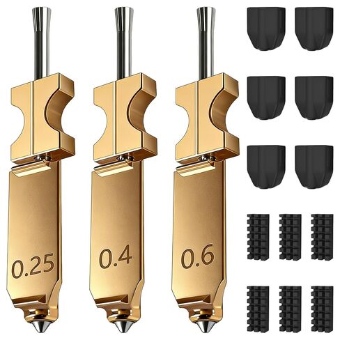 3PK New Upgraded 0.25MM 0.4MM 0.6MM Hotend Kit for Flashforge AD5X, 32mm³/s High Flow, All Metal 3s Quick-Detachable Nozzle Kit Heater Block Throat Tube with 6PK Silicone Cover 6PK Nozzle Brush in Saudi Arabia