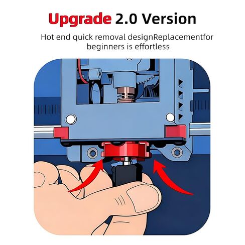 0.6MM Ceramic Hotend Kit for Flashforge Adventurer 5M/5M Pro - Quick-Detachable Hardened Nozzle Extruder Printer Head for 3D Printer Accessories (2.0 Version) in Saudi Arabia