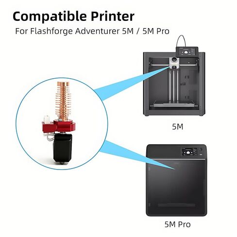 0.6MM Ceramic Hotend Kit for Flashforge Adventurer 5M/5M Pro - Quick-Detachable Hardened Nozzle Extruder Printer Head for 3D Printer Accessories (2.0 Version) in Saudi Arabia