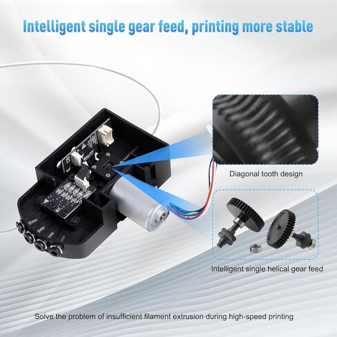 K2 Plus Combo Extruder Gear، xirbbo ترقية CXK2 CFS ترس فولاذي مقوى دعم الطارد الأسود 1.75 مم خيوط مقذوف، أجزاء ملحقات الطابعة ثلاثية الأبعاد مجموعات استبدال تروس البثق بمحرك مزدوج التروس in Saudi Arabia