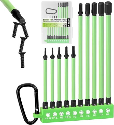 10PCS Square Drive Bits, S2 Alloy Steel Square Bit Set, 2.36''&0.98'' Long Magnetic Square Head Screwdriver, Robertson Screwdriver Square Drill Bit Set Sizes #0, 1, 2, 3, and #4 in Kuwait