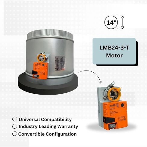 مخمد دائري RetroZone™ Super Duty مقاس 14 بوصة - فتح/إغلاق كهربائي | ضمان لمدة 5 سنوات | الشحن في نفس اليوم عادةً in Kuwait