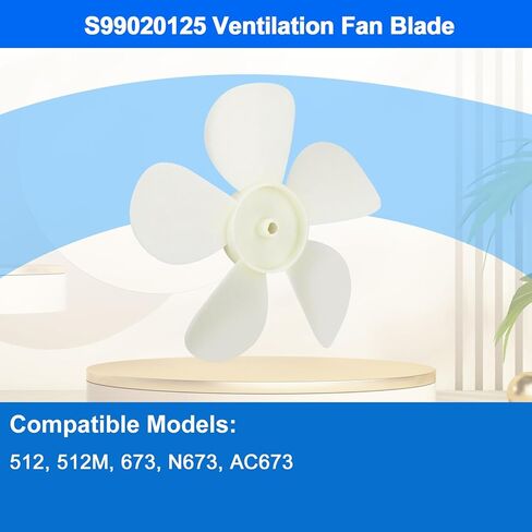 S99020125 شفرة مروحة التهوية - عجلة منفاخ بديلة متينة لمراوح عادم الحمام، أداء هادئ لتدفق الهواء العالي، سهلة التركيب وتدوم طويلاً in Kuwait