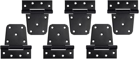Heavy Duty T Gate Hinges 3.5 inch, Black Iron Shed Door Hinge for Wooden Fences Barn Swing Door with Screws,HOME MASTER HARDWARE,2 Pack in Saudi Arabia