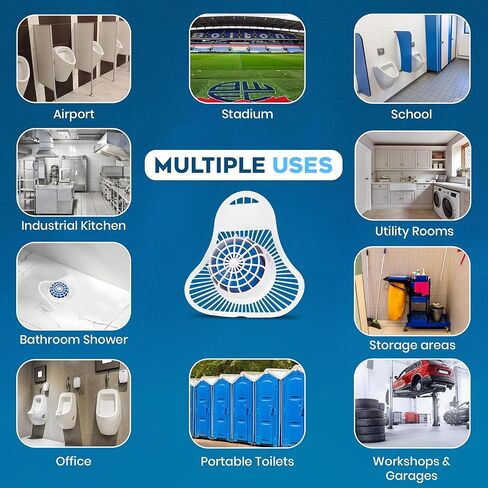 The ULTIMATE Urinal Cakes for Men Bathroom, Up to 3000 Flushes,12 Pack Urinal Screen Deodorizers, Ocean Breeze, Splash-Free Design, Fits All Urinals, Urinal Deodorizer, Gloves & Tongs included in Kuwait