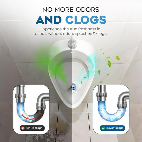 The ULTIMATE Urinal Cakes for Men Bathroom, Up to 3000 Flushes,12 Pack Urinal Screen Deodorizers, Ocean Breeze, Splash-Free Design, Fits All Urinals, Urinal Deodorizer, Gloves & Tongs included in Kuwait