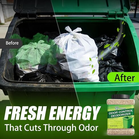 Outdoor Trash Can Deodorizer 2.6 lbs, Long-Lasting Odor Eliminator & Moisture Absorber, Strong Garbage Can Deodorizer for Bins, Dumpsters & Recycling Containers in Kuwait