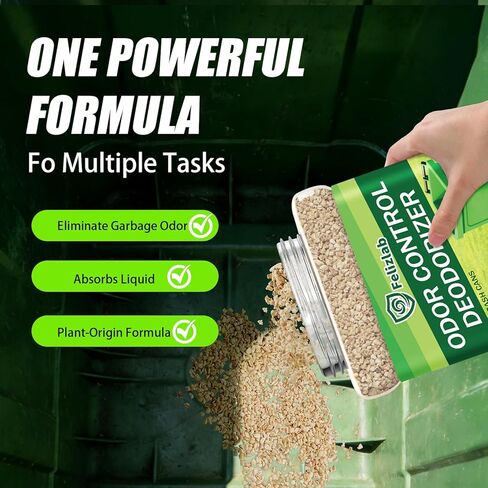 Outdoor Trash Can Deodorizer 2.6 lbs, Long-Lasting Odor Eliminator & Moisture Absorber, Strong Garbage Can Deodorizer for Bins, Dumpsters & Recycling Containers in Kuwait