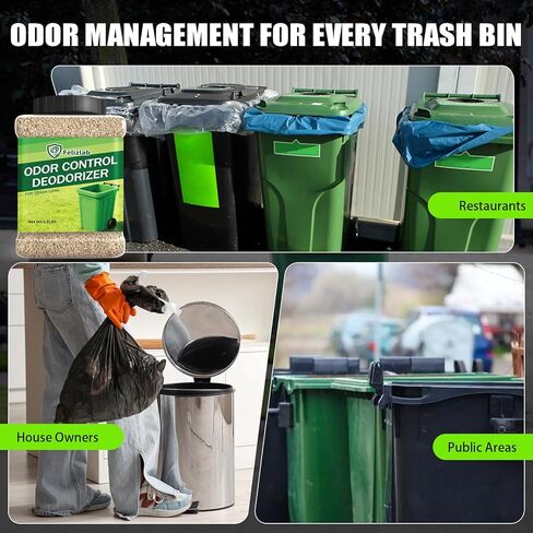 Outdoor Trash Can Deodorizer 2.6 lbs, Long-Lasting Odor Eliminator & Moisture Absorber, Strong Garbage Can Deodorizer for Bins, Dumpsters & Recycling Containers in Kuwait