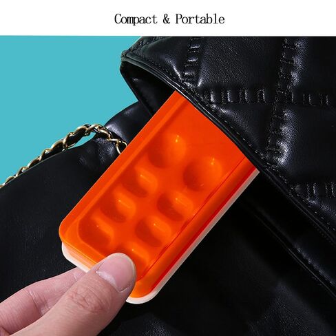 2PCS Dental Palette with Cover 8 Slot Dental Shading Box Orange Ultraviolet Shield Cover for Mixing Resin,Oil Paint,Watercolor Paint,Toner in Kuwait