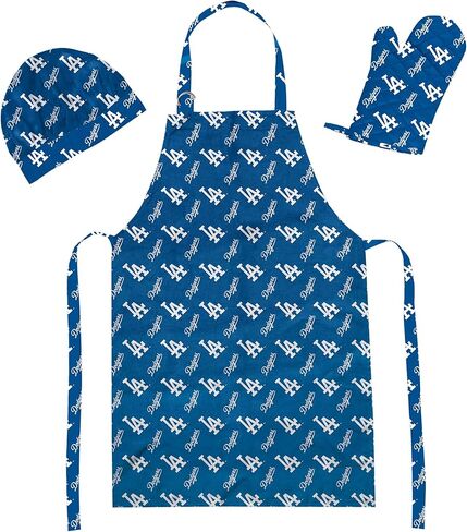 Dodgers 3-Piece Apron, Mitt & Hat Set - 28x31, 7x12, 12x10 Inches by Northwest in Saudi Arabia