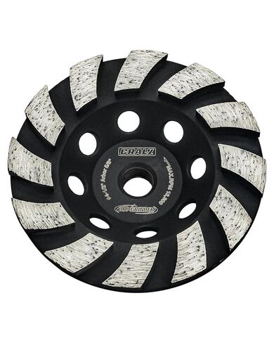 CRALY 4-1/2 Inch Concrete Grinding Wheel for Angle Grinder, 5/8''-11 Threaded Arbor Turbo Diamond Cup Grinding Wheel for Marble, Stone, Granite, Masonry, Cement Surface Polishing, Cleaning & Removal in Saudi Arabia