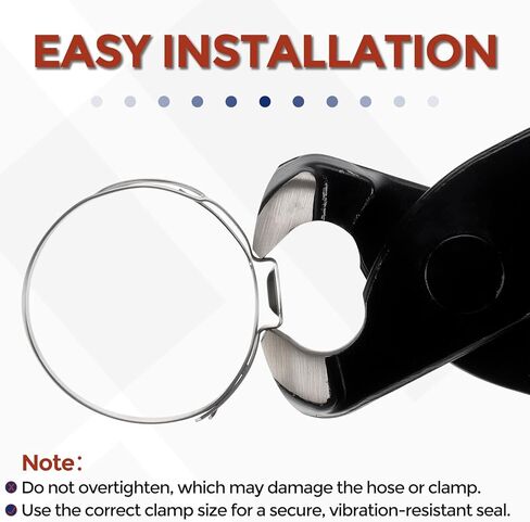 10Pcs Stainless Steel Single Ear Hose Clamps, Adjustable 15.3-18.5mm Heavy Duty Crimp Hose Clamp Assortment Kit, Metal Ear Cinch Rings Crimp Pinch Fitting for Automotive, Tubing in Saudi Arabia